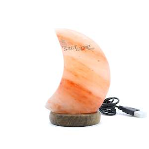 Mini Usb Salt Lamps: Moon USB Salt Lamp (Timber Base)
