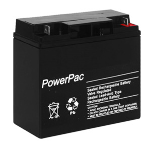 Security Alarm Batteries: DM12-22 - 12V 22A/H Powerpac Battery Dimensions: 181 x 77 x 166mm