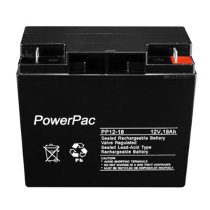 DM12-18PP - 12V 18A/H Powerpac Battery W=77mm X L=180mm X H=165mm