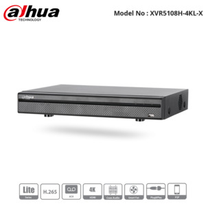 Cctv: XVR5108H-4KL-X - Dahua - Lite Series HD-CVI 8ch Mini, Penta-brid, 4K 1U Recorder