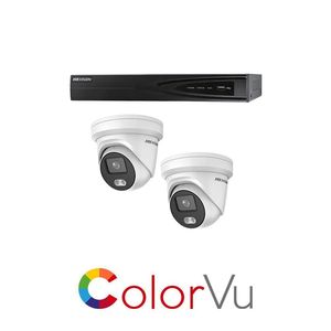 Cctv: Hikvision HIKCV4MPIPCCTVKIT1 4MP ColorVu IP CCTV Kit with 1 * DS-7604NI-I1/4P-3T