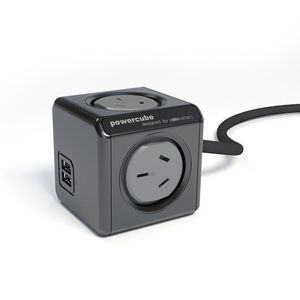 Other Gear: ALL-POWERCUBE54-BK - ALLOCACOC POWERCUBE Extended Outlets with USB 1.5M - BLACK