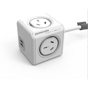 Other Gear: ALL-POWERCUBE54-WH - Allocacoc POWERCUBE Extended USB WHITE-4 Outlets-2 USB 1.5m