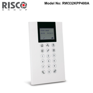 Wireless Alarms: RW332KPP400A - Risco - Panda Wireless Keypad+Prox, 433MHz, White