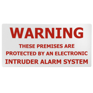 WARNING STICKER - Red/White Warning Sticker Outdoor