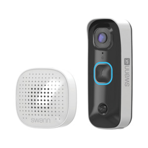 SWIFI-4KBUDDY-GL - Swann Buddy 4K Video Doorbell & Chime Kit w/32GB Card