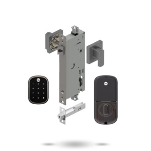 YRD256NROB/ENTRP - YALE ASSURE SL SMART-READY LOCK WITH APEX SQUARE LEVER OIL RUBBED BRONZE