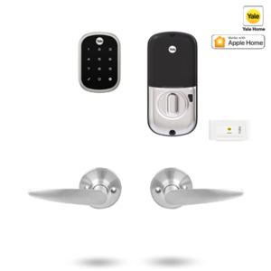 YRD256/LH082/SN - YALE ASSURE SL SMART-READY LOCK WITH HAWTHRON LEVER SATIN NICKEL