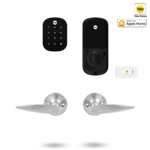YRD256/LH082/MBK - YALE ASSURE SL SMART-READY LOCK WITH HAWTHRON LEVER MATT BLACK
