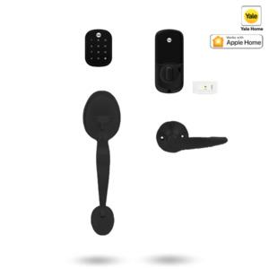 YRD256/GRIPSET/MMBK - YALE ASSURE SL SMART-READY LOCK WITH MAYFAIR GRIPSET MATT BLACK