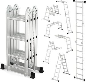 Ladder Multi Purpose 4.7m with two platforms folding ladder