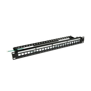 Dynamix PP-UKSTP-24RMB Horizontal 19 1RU Unloaded 24 Port STP Patch Panel, with