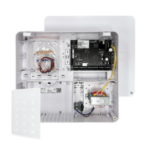 Alarm Kitseis: EC-PLAS KP W - EC security alarm panel with (EC-KP White Keypad) in enclosed plastic cabinet