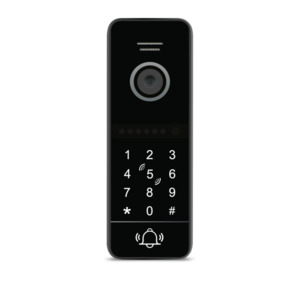 Home Intercoms With App: E-CON GATE-K - Black outdoor gate station with keypad, surface mount, 2MP 1080P. Compatible with E-CON MONITORS