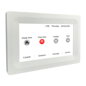 Elite Alarm System Modules: EC-TOUCH W PROX - 5" Touch Keypad in White with Built-in Prox Reader & 2 x Prox Tags