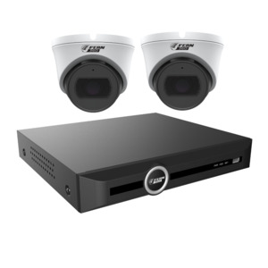 FERN360 Surveillance Kit - 2 Motorised Lens Starlight 5MP Turret Cameras and 10ch NVR - 2TB