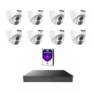 Uniview UNV8MPTGIPKIT4 8MP Tri-Guard IP CCTV Kit – Includes 1 * NVR502-16B-P16 N