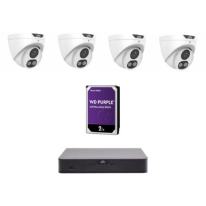 Uniview UNV8MPTGIPKIT2 8MP Tri-Guard IP CCTV Kit – Includes 1 * NVR501-04B-P4 NV