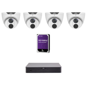 Uniview UNV6MPIPKIT2-L EasyStar 6MP IP CCTV Kit – Includes 1 * NVR501-04B-P4 NVR