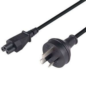 Leads: C-POWERNC03 - 3 Pin Power Lead (M) to C5 Clover (M) 0.3m Power Cable - Bulk