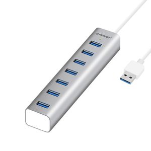 Usb Hubs Docking: MB-HUB768 - mbeat 7-Port USB 3.0 Aluminum Slim Hub with Power for PC and MAC