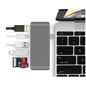 6IN1-TYPEC-HDMI-GR - ROCK 6 in 1 Type C Hub With HDMI Port Space Grey - SALE WHI&hellip;