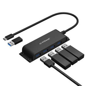 Usb Hubs Docking: MB-HUB-E04 - mbeat Mountable 4-Port USB-C Hub