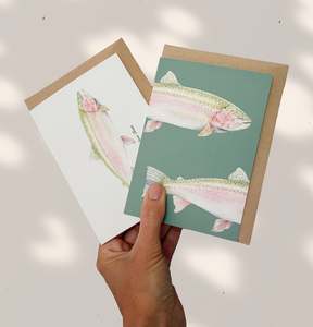 Greeting Cards: NEW ZEALAND RAINBOW TROUT greeting cards
