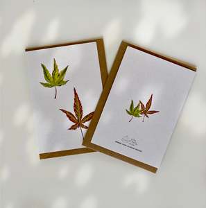 Greeting Cards: MAPLE LEAVES greeting cards