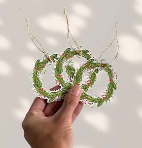 X-MAS WREATH Gift Tags