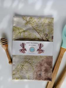 KIWI and SILVER FERN LINEN TEA TOWEL