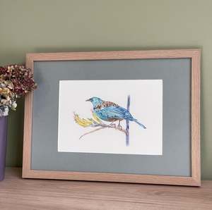 TUI on HARAKEKE watercolour original artwork