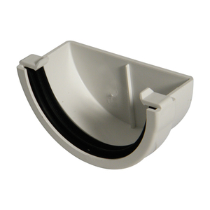 Mini Guttering: White Stopend