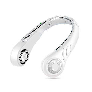 Heating Cooling 2: Hand Free Portable Neck Fan Bladeless Neck Fan USB Rechargeable Neck Fan