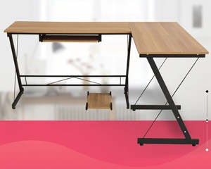 Computers 1: Gaming Computer Desk with Keyboard Tray