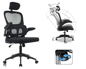 Gaming Chairs: Office Chair Back Office Chair - Black