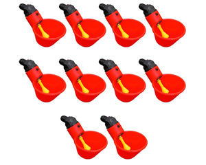 Business Farming Industry 1: Chicken Drinker Cups – 10 Pack Automatic Poultry Water Feeder with Peck Trigger