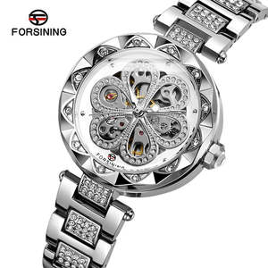 Jewellery Watches 1: FORSINING Women's Silver Diamond Watch