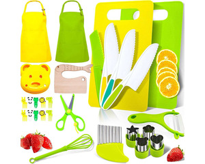 Kitchen 2: 28-Piece Kids Safe Knife Set for Montessori Kitchen Tools