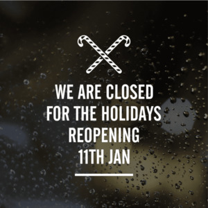 Christmas Hours Window Graphic
