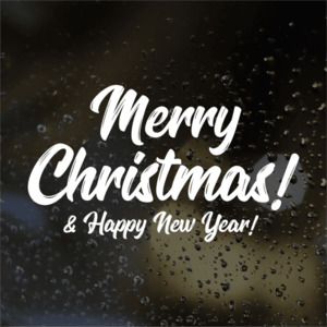 Products: Christmas Window Message – Merry Christmas & Happy New Year