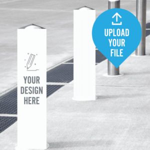 Products: Corflute Bollard Sign – Print Your Own