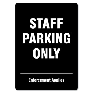 Products: Staff Parking Only Sign