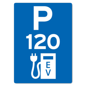 Products: P120 EV Parking Sign
