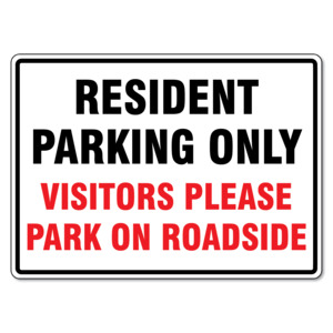 Resident Parking Only Sign
