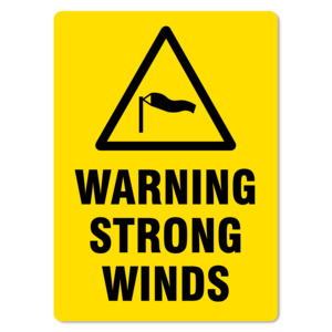 Products: Warning High Winds Sign