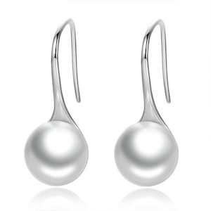 Earrings: Long Pearl Drop Earrings