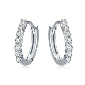 Dazzling Round Hoop Earrings