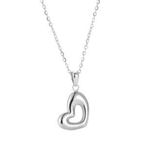 Necklaces: Tilted Heart Pendant Necklace
