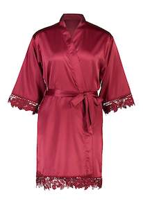 Sale: Misha Mini Flower Girl Robe - Burgundy